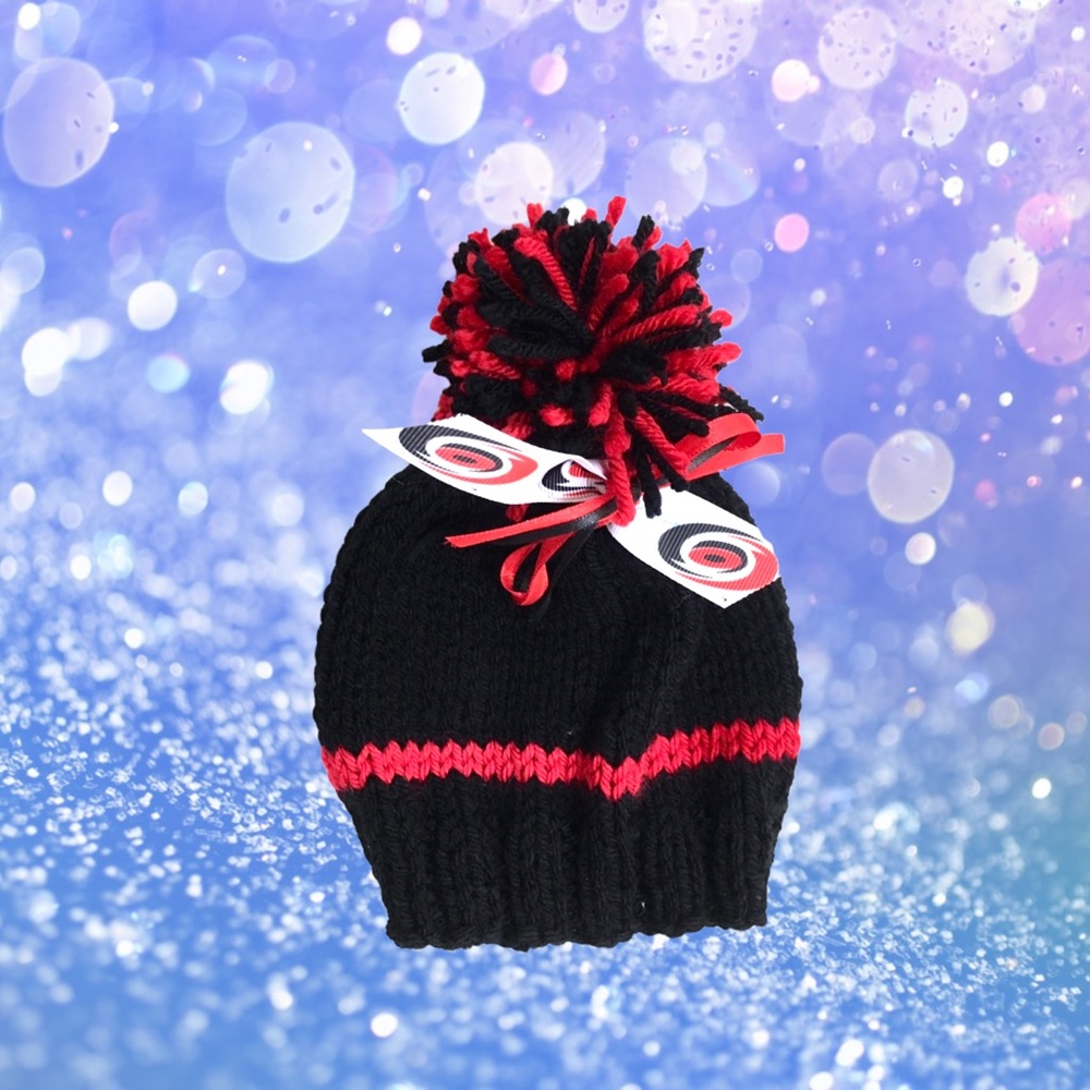 Carolina HURRICANES Handmade Hockey Baby Hat